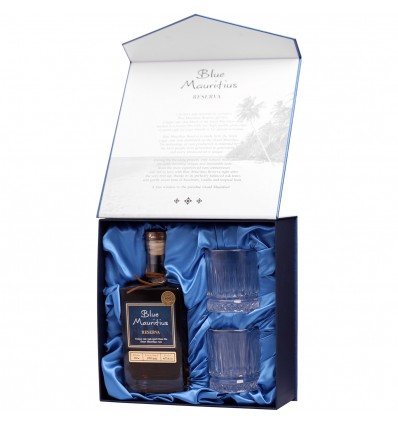 Blue Mauritius Reserva 0,7 l 40% (dárkové balení 2 sklenice)