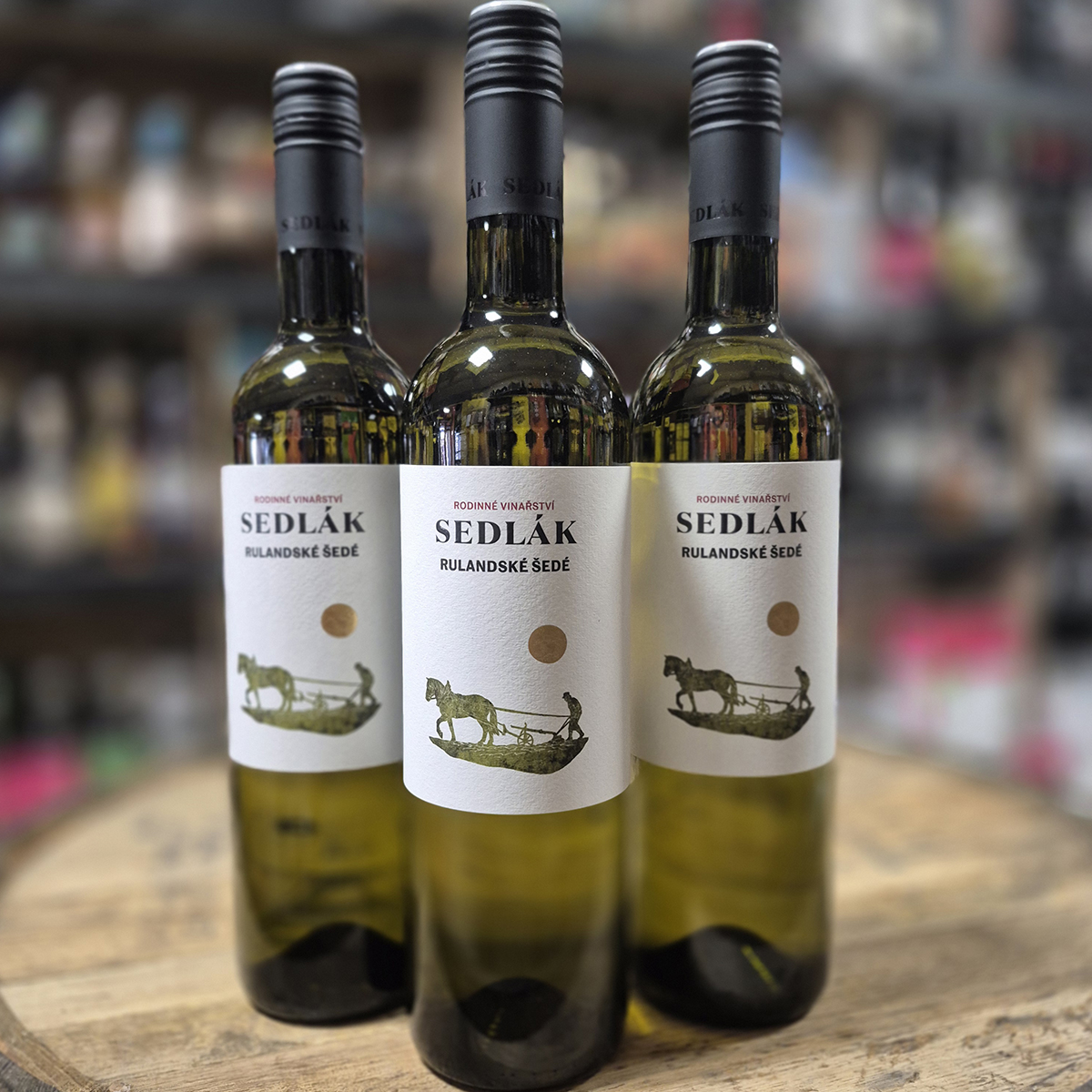 Rulandské šedé Sedlák vystavené na prodejně Napojecerveny.cz